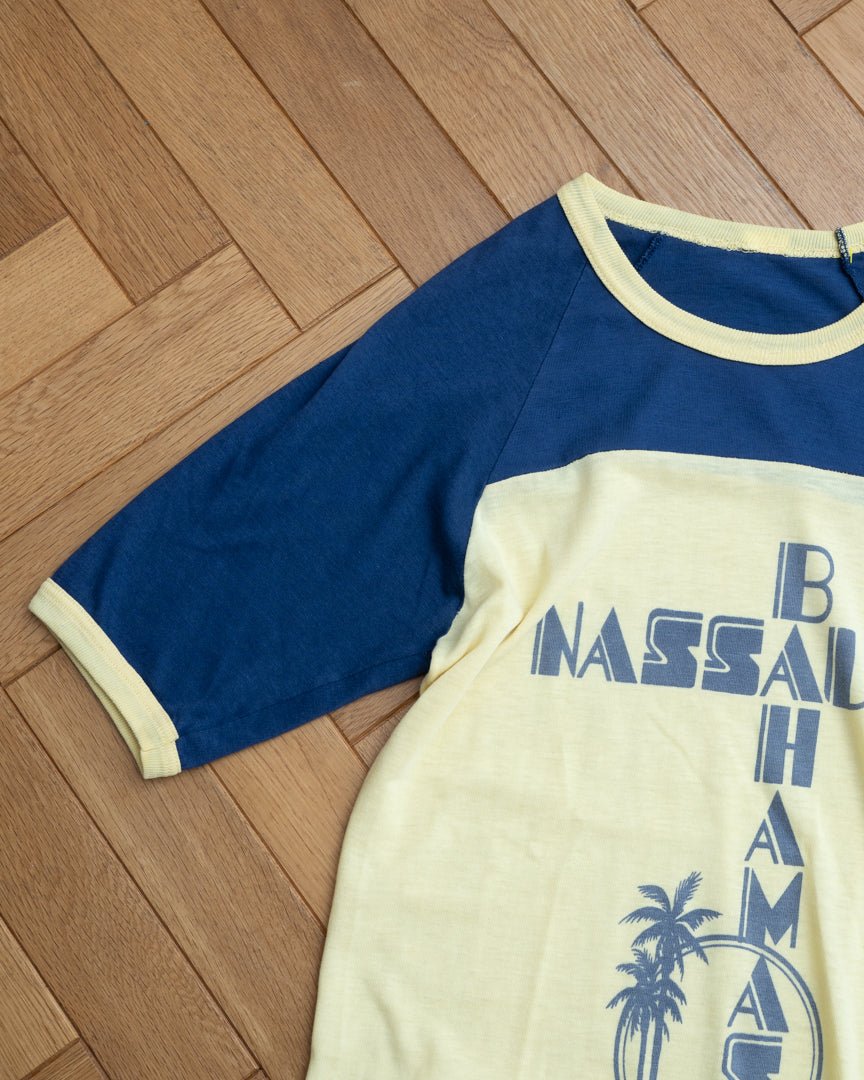 70s bahamas print Tee - HEO tokyo vintage