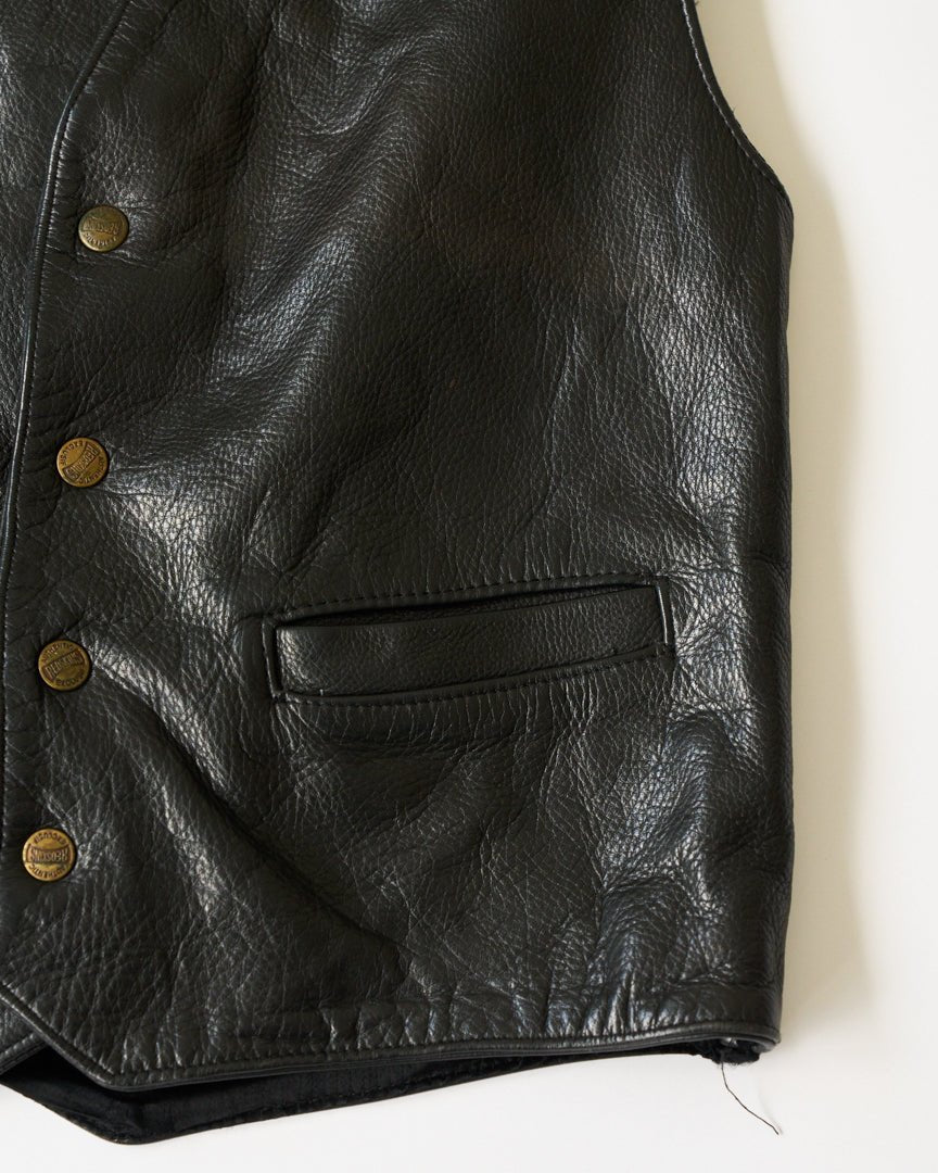 80's vintage leather vest - HEO tokyo vintage