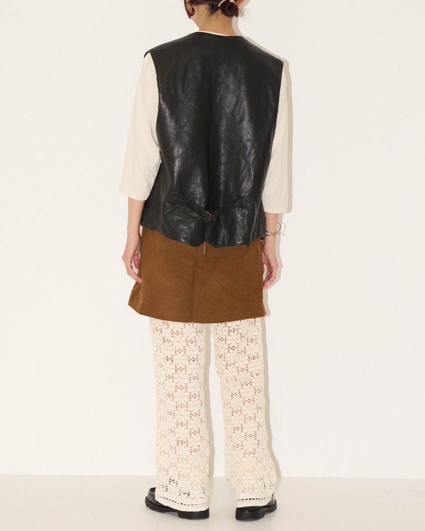 80's vintage leather vest - HEO tokyo vintage