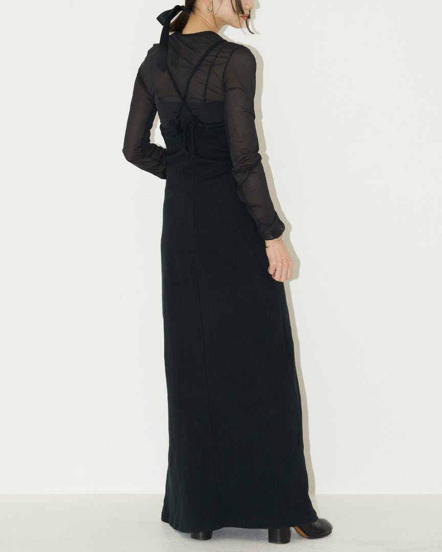 back open long dress - HEO tokyo vintage