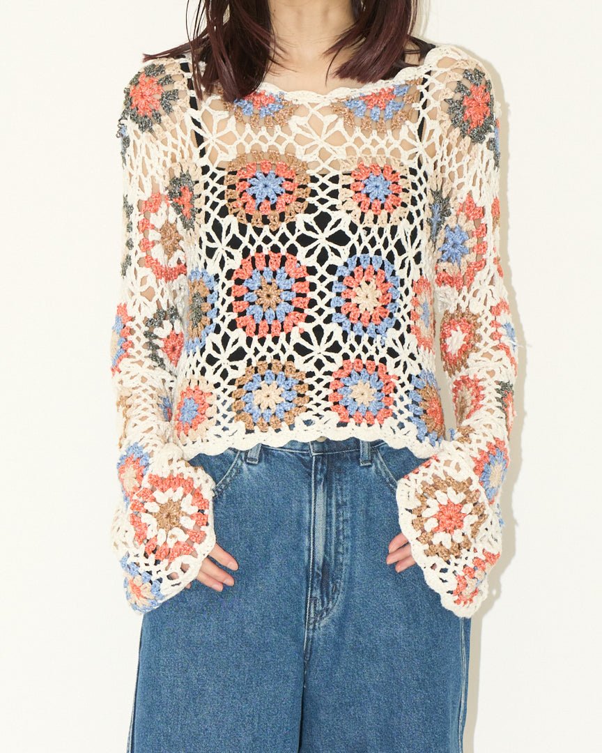 cropped crochet knit - HEO tokyo vintage