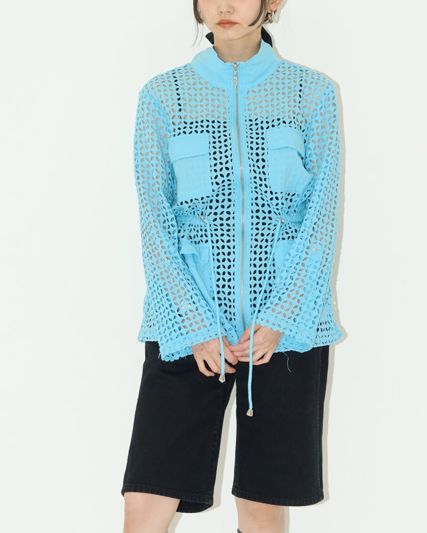 cutting lace zip jacket - HEO tokyo vintage