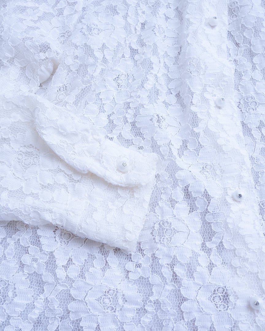 flench lace blouse - HEO tokyo vintage