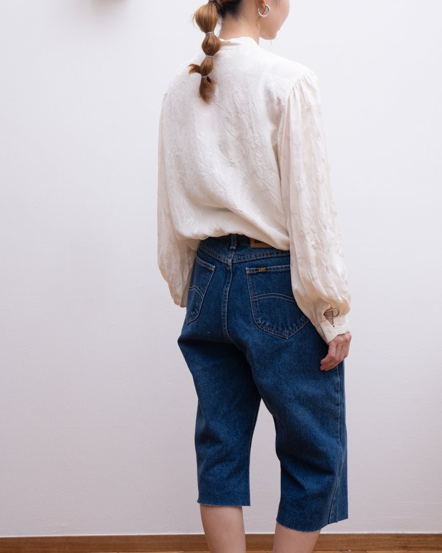 flench silk butterfly blouse - HEO tokyo vintage