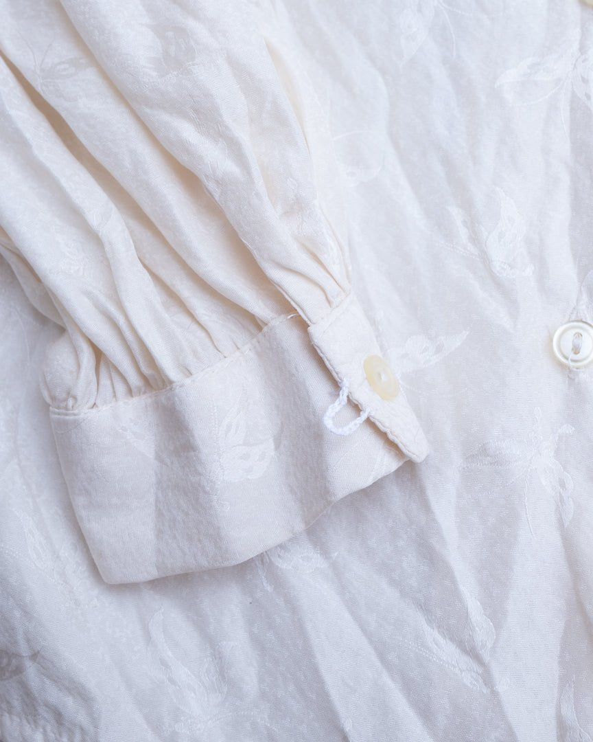 flench silk butterfly blouse - HEO tokyo vintage