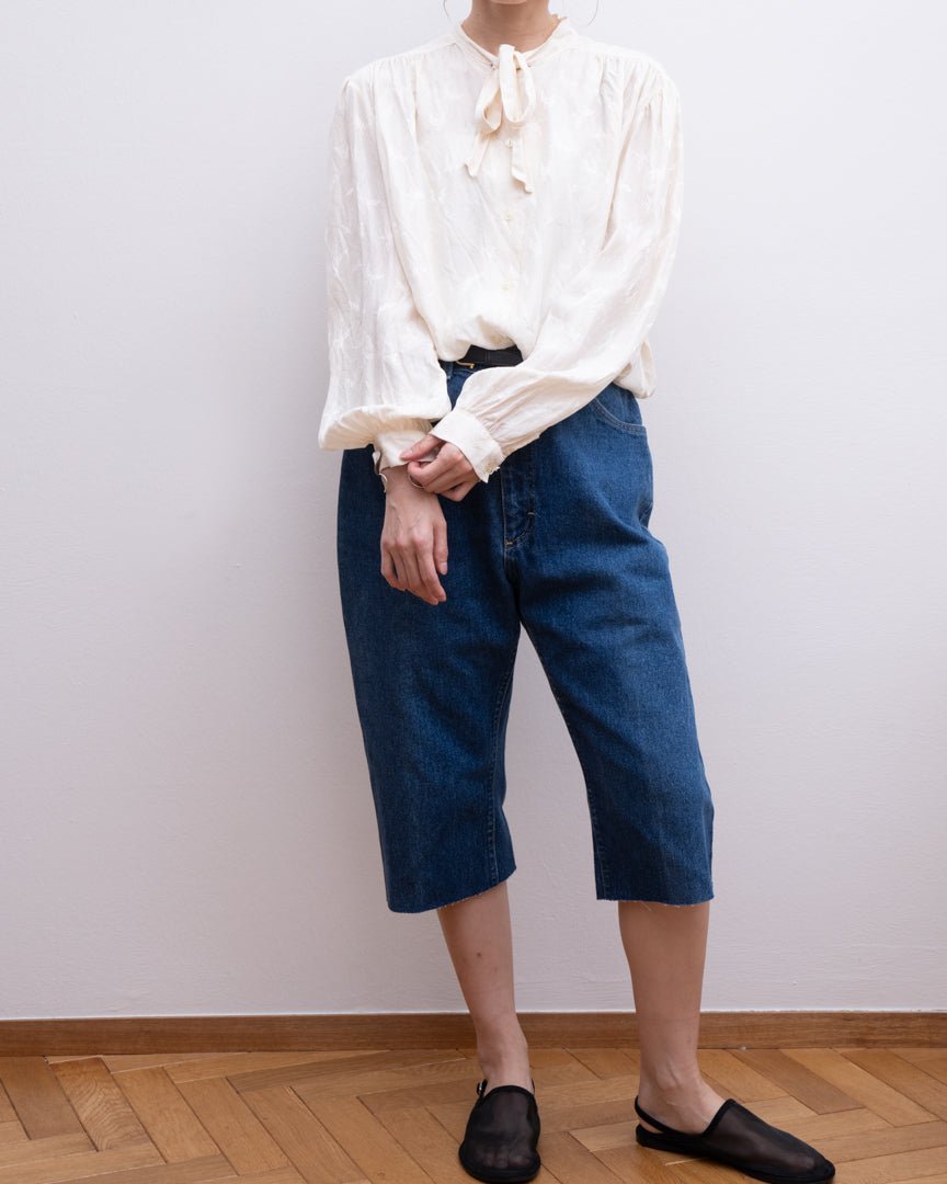 flench silk butterfly blouse - HEO tokyo vintage