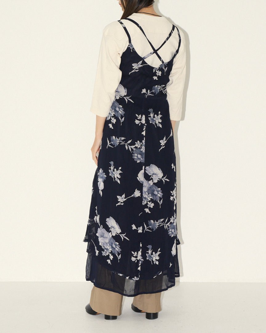 flower back cross dress - HEO tokyo vintage