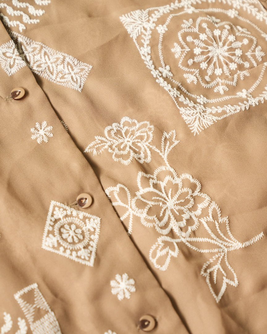 many embroidery blouse - HEO tokyo vintage