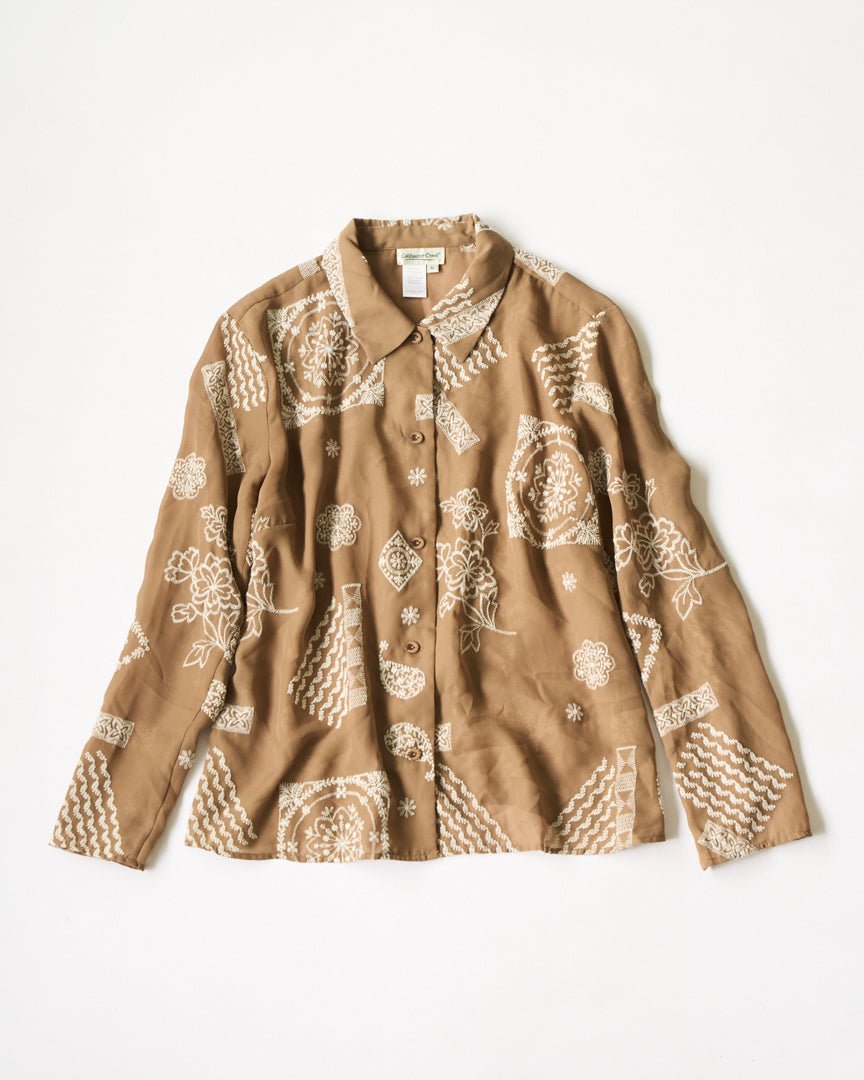many embroidery blouse - HEO tokyo vintage