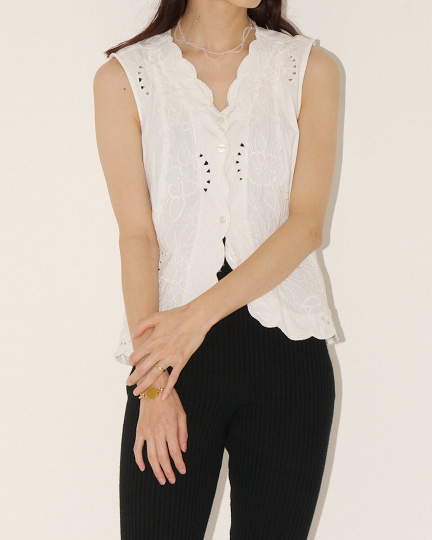 scalloped lace tops - HEO tokyo vintage