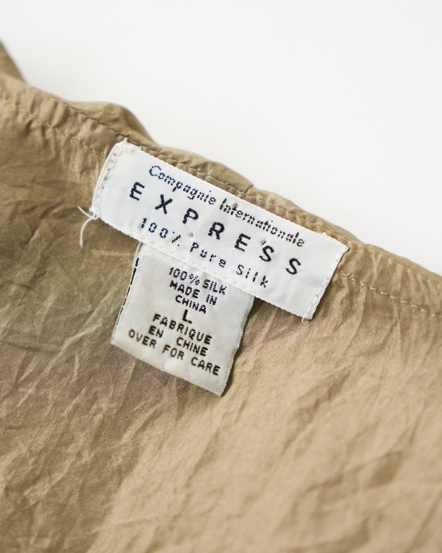 silk frill blouse - HEO tokyo vintage