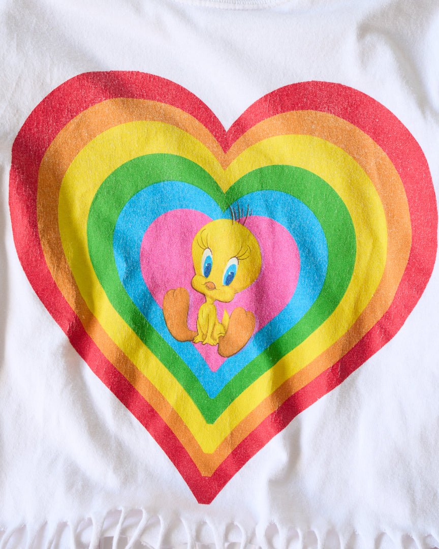 Tweety fringe Tee - HEO tokyo vintage