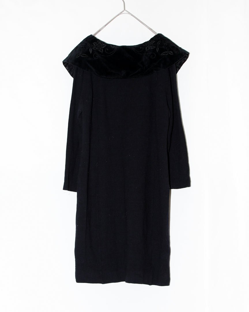 70's big collar mini dress - HEO tokyo vintage