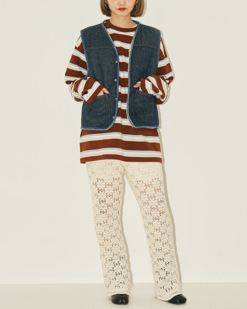 70's sears denim boa vest - HEO tokyo vintage