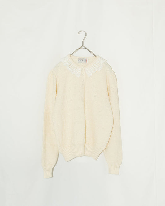 80's Ruffled collar Knit - HEO