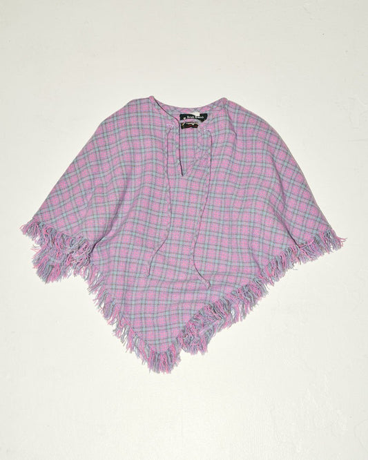 british tweed poncho - HEO tokyo vintage