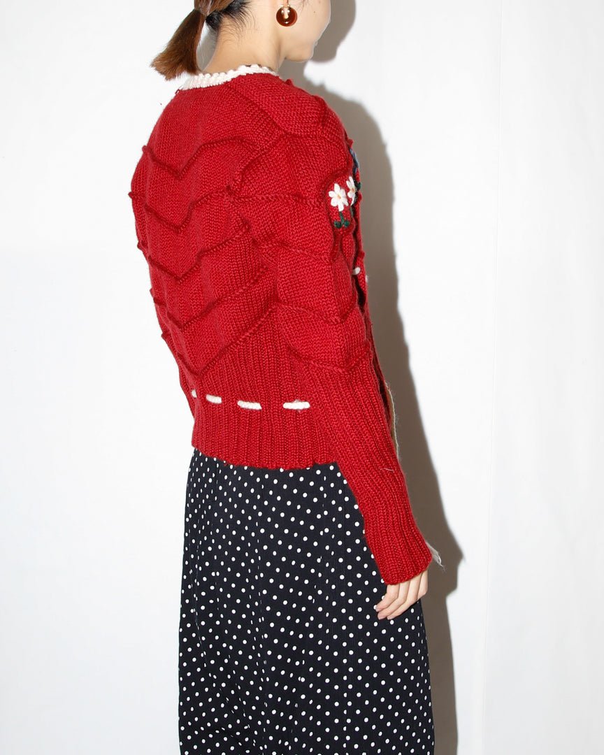 daisy embroidery knit - HEO tokyo vintage