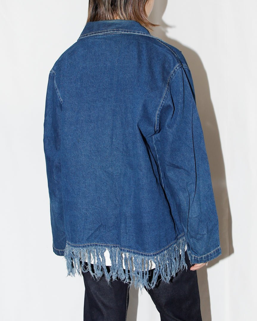 denim fringe jacket - HEO tokyo vintage