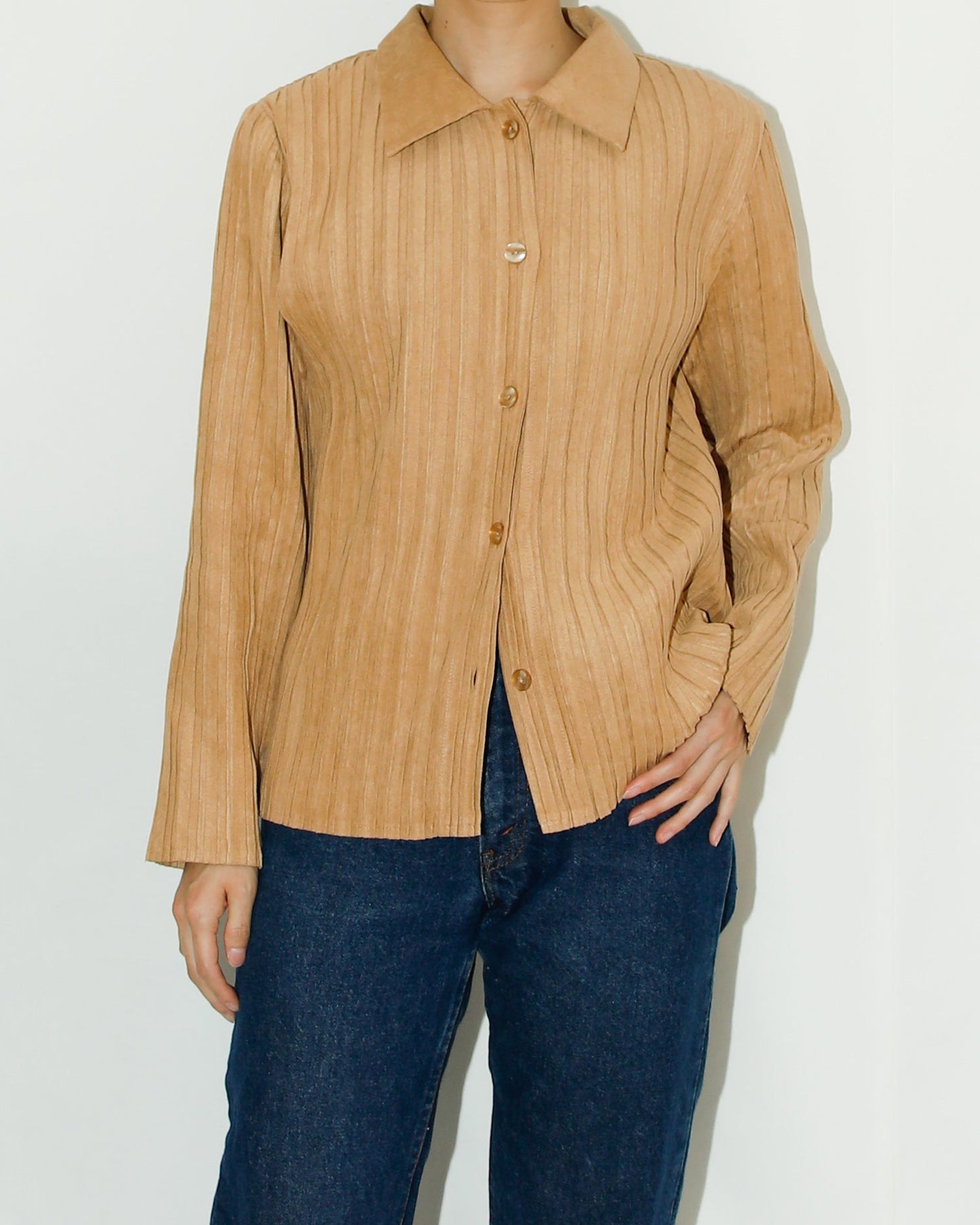 Fake Suede Blouse - HEO