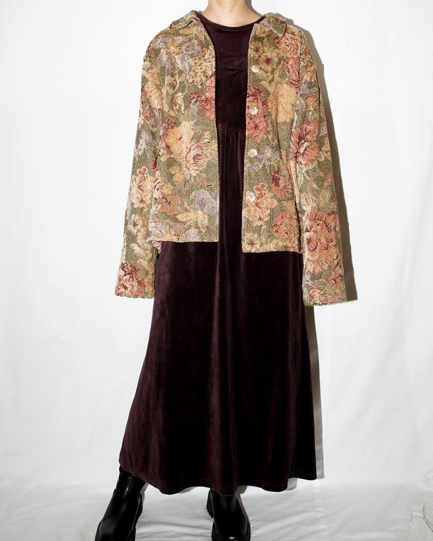 flower jacquard weave jacket - HEO