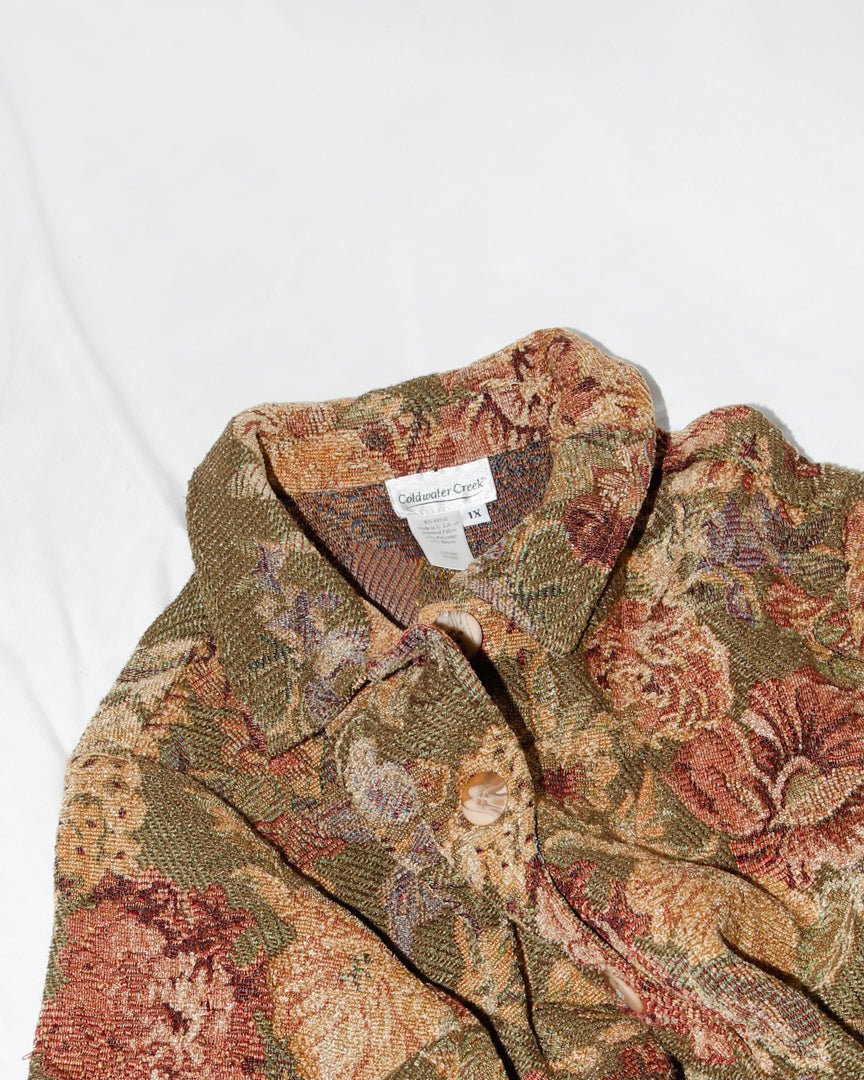 flower jacquard weave jacket - HEO