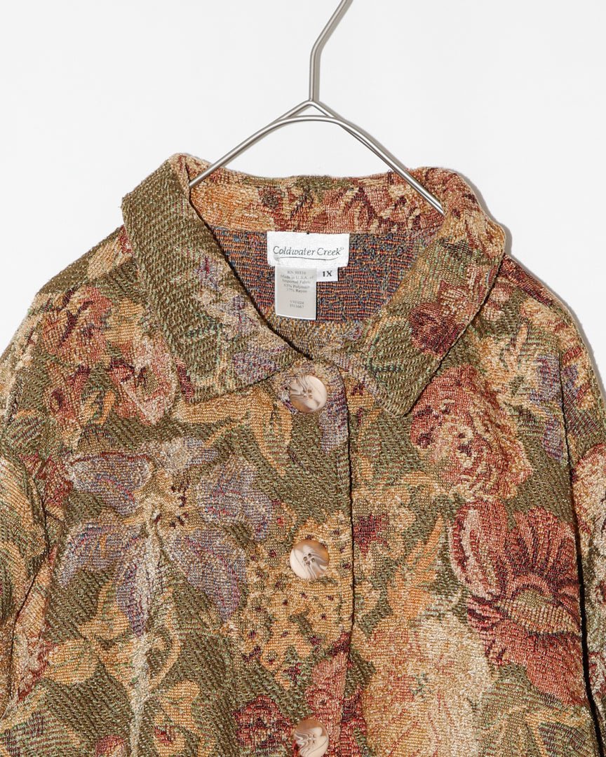 flower jacquard weave jacket - HEO