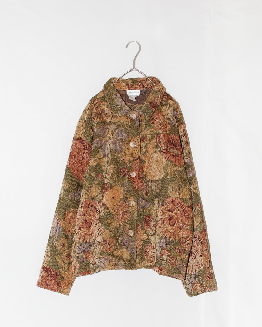 flower jacquard weave jacket - HEO