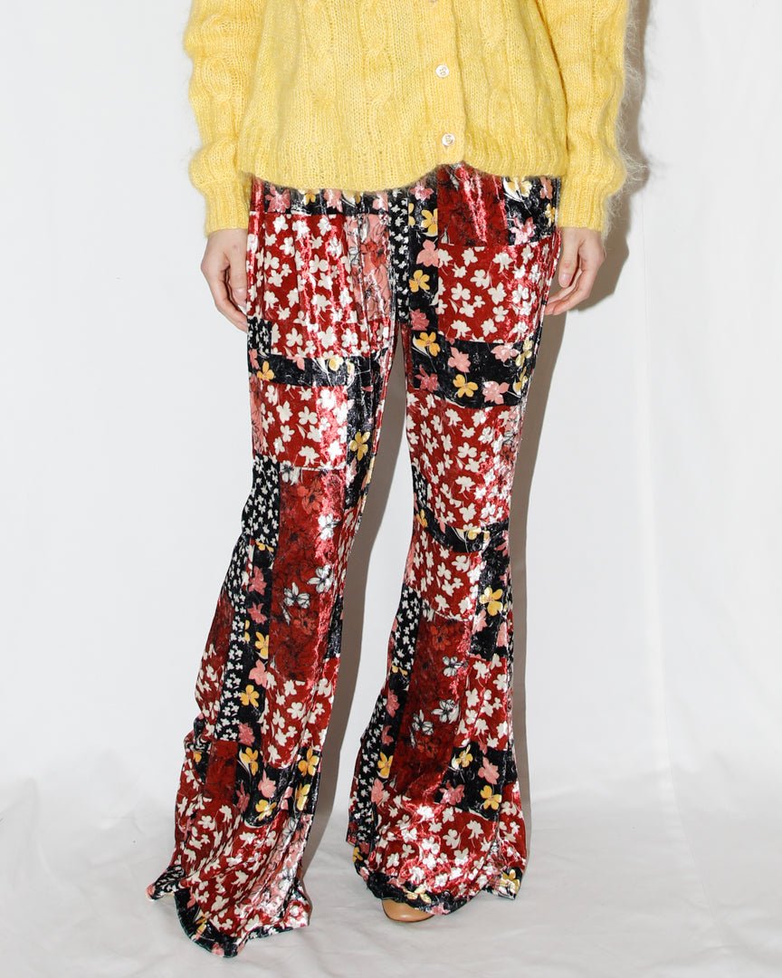 flower print flare leggings - HEO tokyo vintage