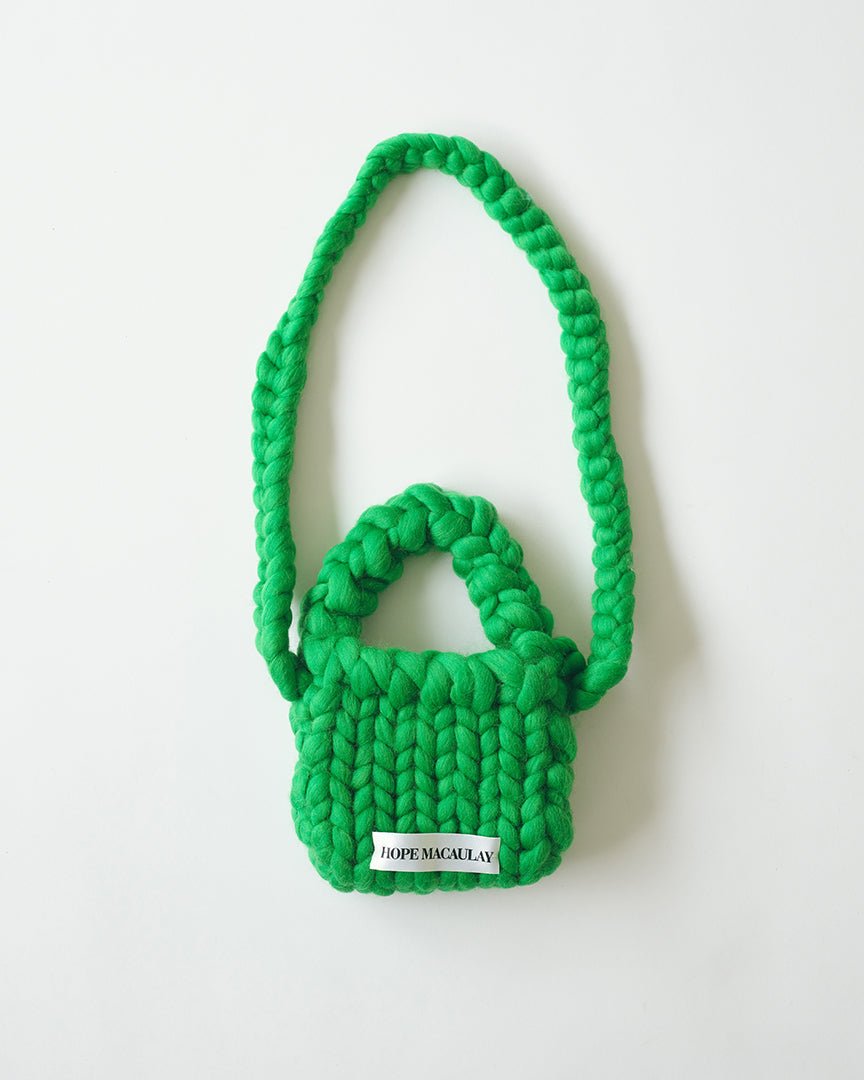 Green Colossal Knit Crossbody Bag - HEO