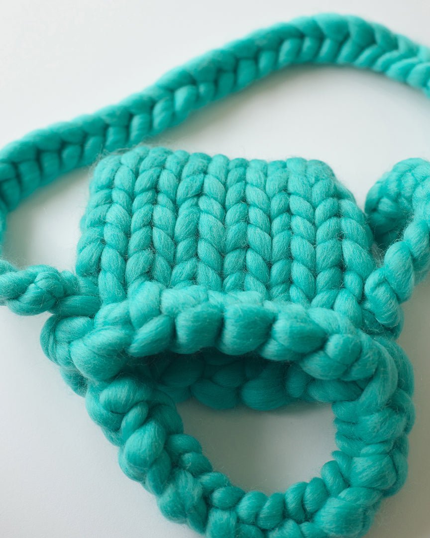 Spearmint Colossal Knit Crossbody - HEO