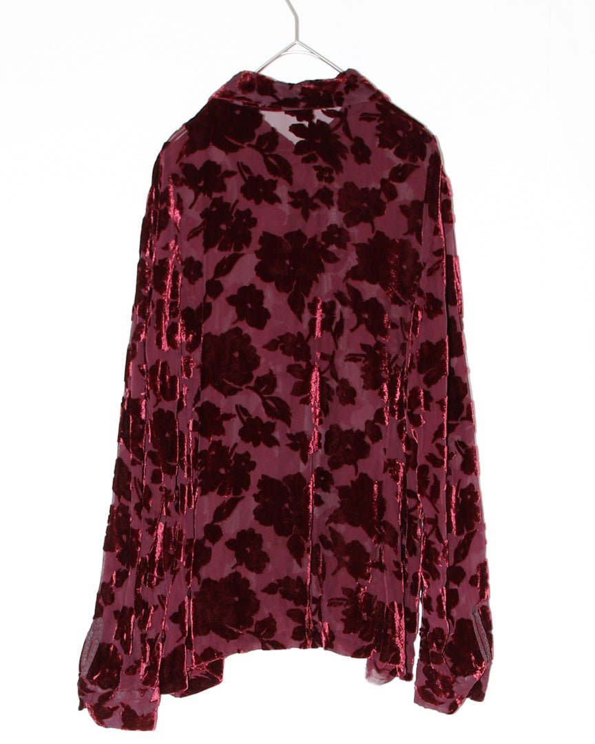 velour silk blouse - HEO tokyo vintage